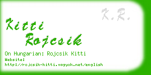 kitti rojcsik business card